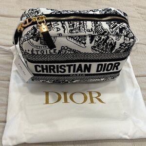 Christian Dior Black and White Toiletry Pouch